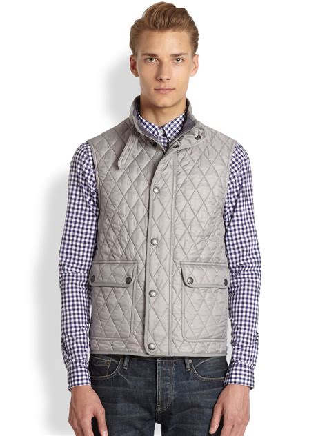 burberry brit quilted vest|burberry clothing for men.